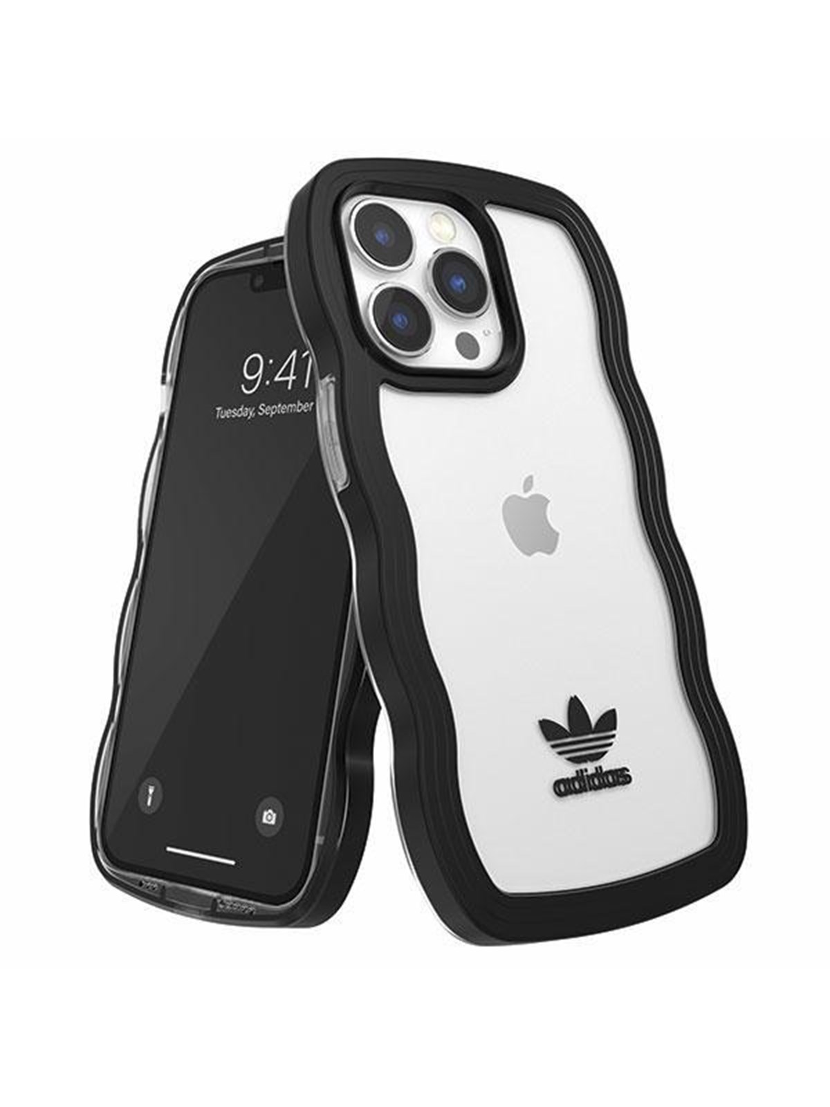 Adidas OR Wavy Case for iPhone 13 Pro / iPhone 13 - Black and Clear