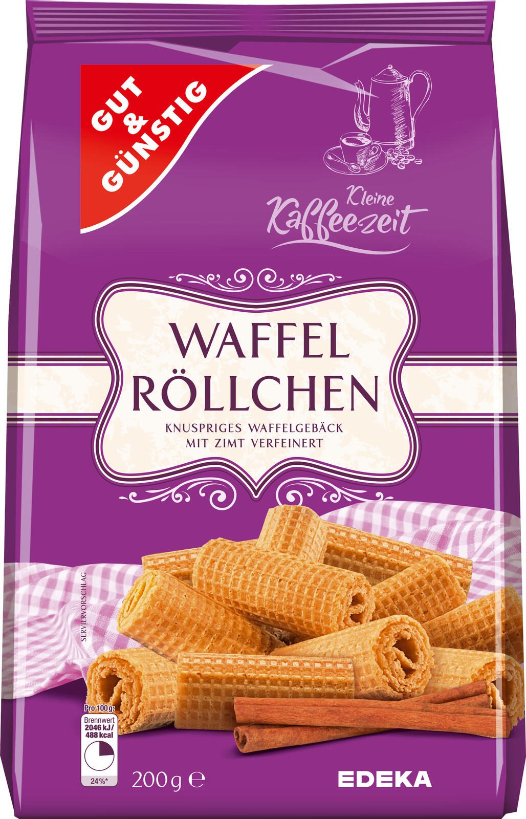 GUT&GÜNSTIG Waffelröllchen 200,0 g 3234395005