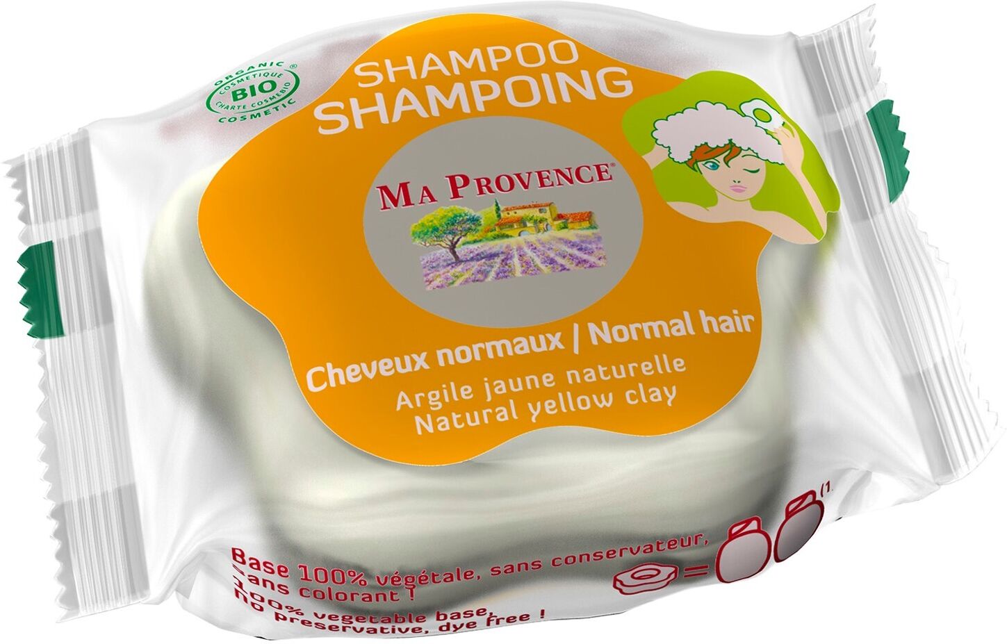 Ma Provence Shampooing Solide Bio Cheveux Normaux 85 g
