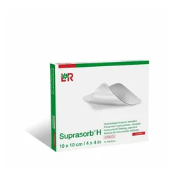 Lohmann & Rauscher Suprasorb H Hydrokolloid-Verband, steril, standard - 1 Packung = 10 Stück, Maße: 10 x 10 cm 10 St