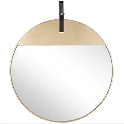 WANDSPIEGEL gold mit Aufhängeband 60 cm Gurs