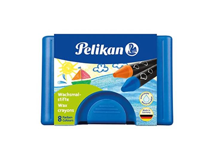 Pelikan 722959 Waskrijt 666/8, rond, wateroplosbaar, 8 kleuren