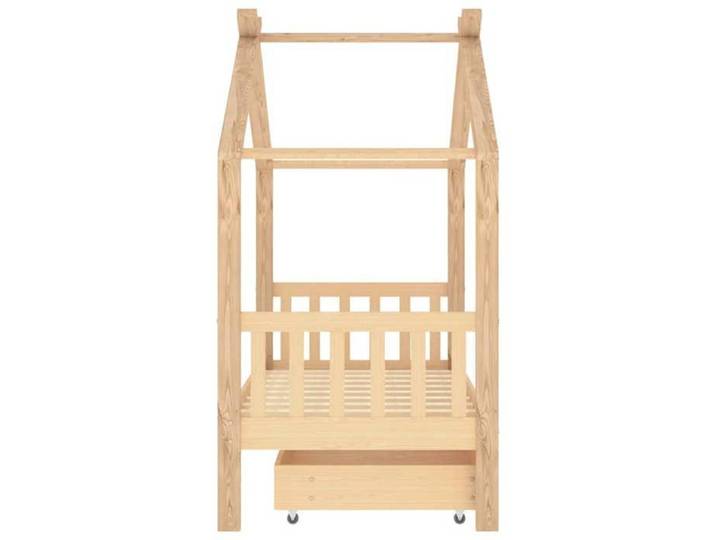 Lit Maison Cabane Pour enfant HOME - Cadre de lit Cadre de lit enfant avec tiroir - Bois de pin massif 80x160cm #6456766 Hot1152