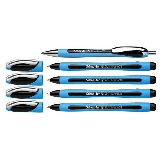 Schneider AKTION: Kugelschreiber Slider Memo blau, Schreibfarbe: schwarz, 4 St. + GRATIS K (5x) (50-150245)