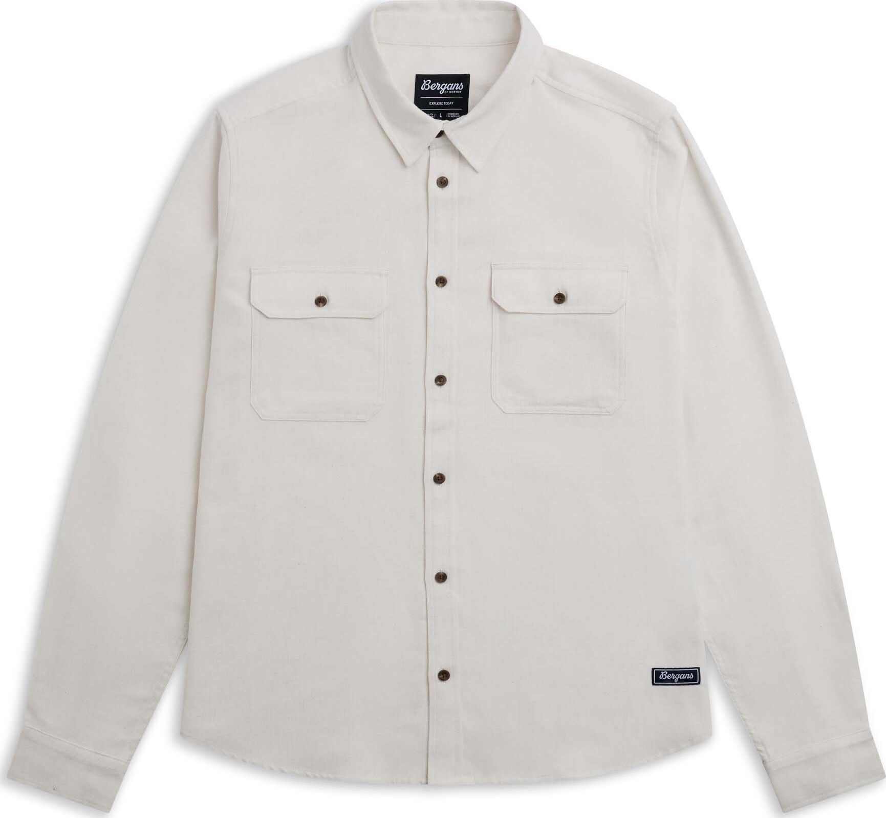 Bergans Men's Nordmarka Flannel Shirt Arctic White, L