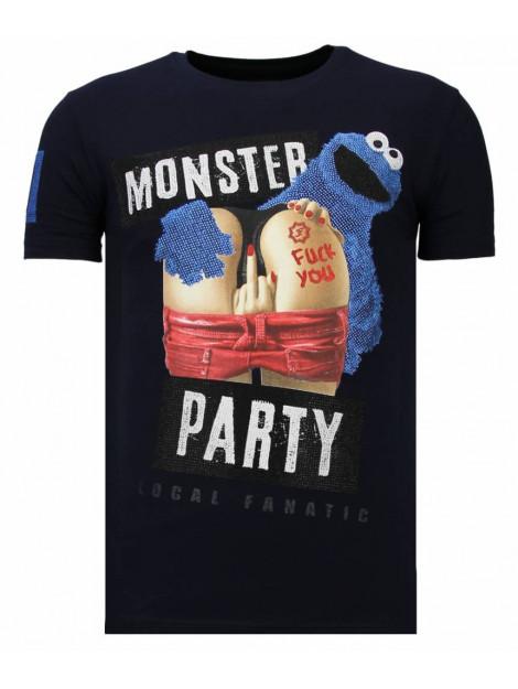 Local Fanatic Monster party rhinestone t-shirt