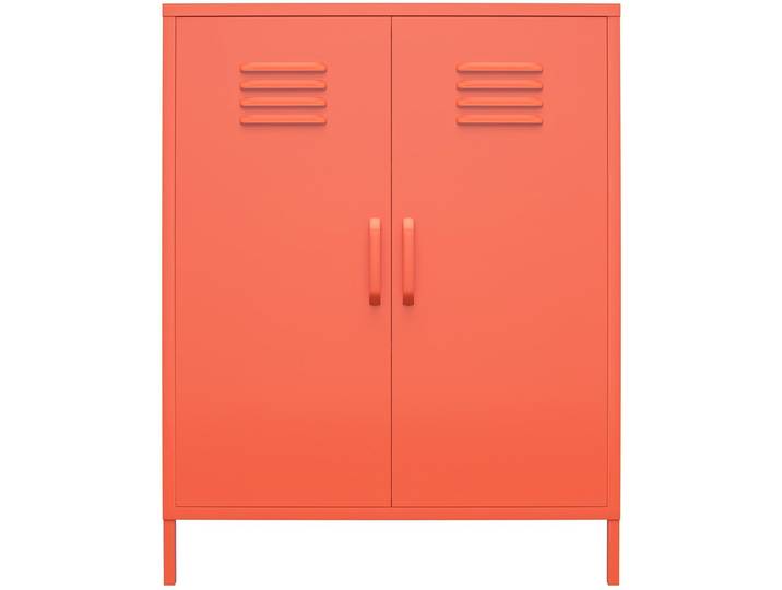Cache Kast met 2 deuren in metaal oranje