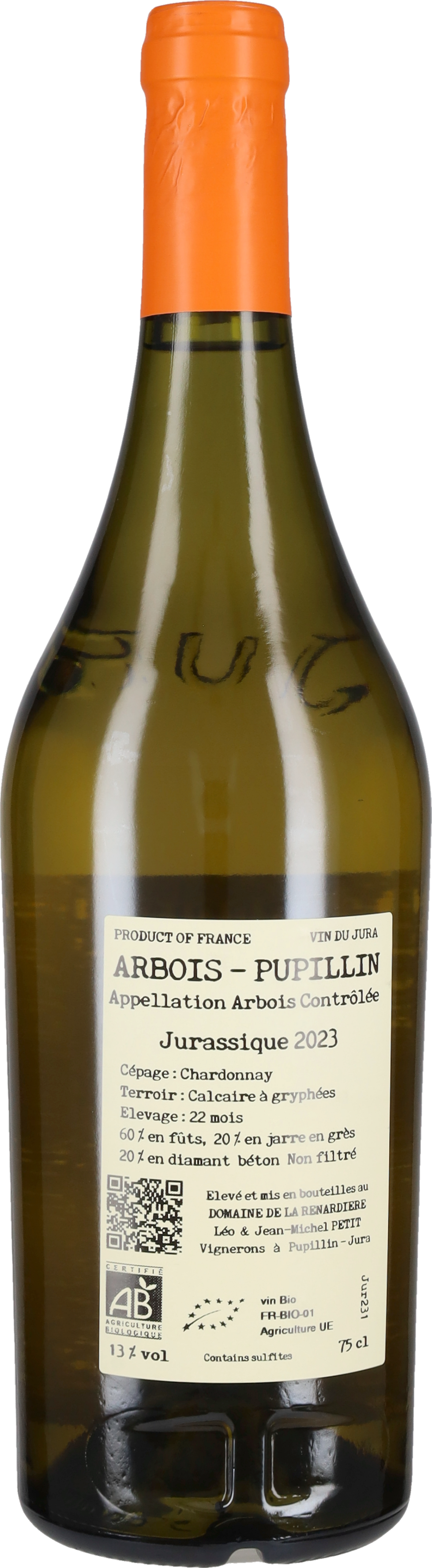 Arbois-Pupillin Chardonnay 'Jurassique' Domaine de La Renardiere 2023