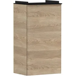 Hansgrohe Xelu Q Waschtischunterschrank Eiche Natur, 340x245 mm, Türanschlag rechts, mattschwarze Griffleiste