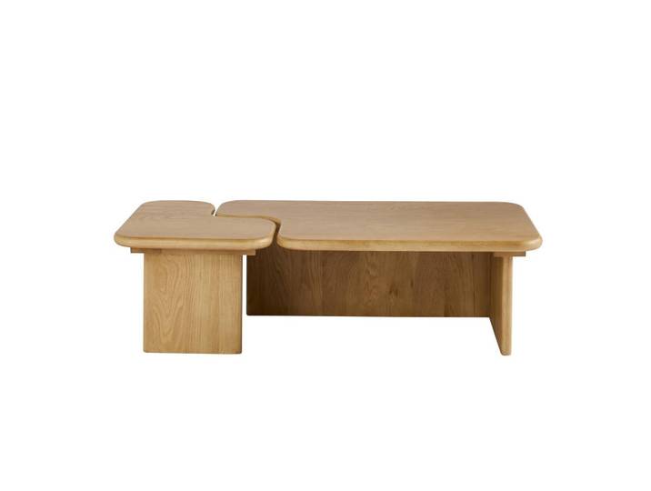 Signature Couchtische Massivholz 35/96/45/55 cm, Eichefarben, Holz, 96x55x60 cm, Wohnzimmer, Wohnzimmertische, Couchtische
