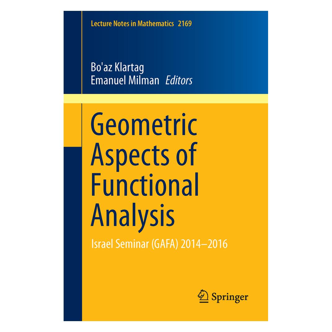 Springer Geometric Aspects of Functional Analysis (Englisch, Softcover, Bo'az Klartag, Emanuel Milman) (55831680)