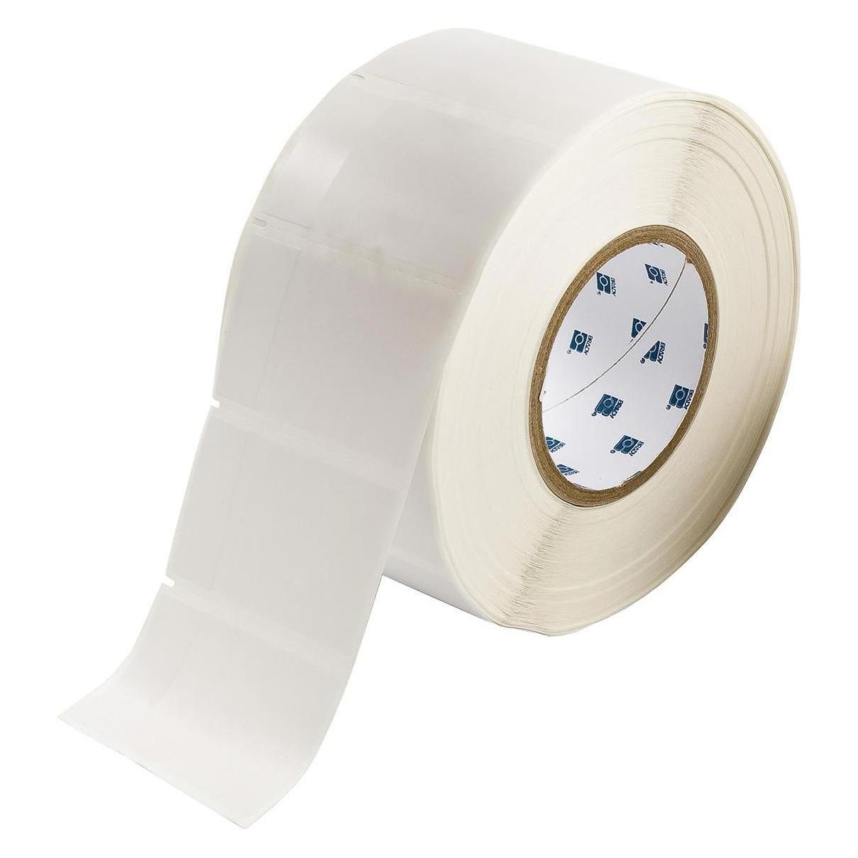 Brady THT-66-427-1.5, selbstlaminierendes Vinyl, Weiss/Transparent, 48.26 x 19.05(80.95) mm, perman (THT-66-427-1.5)