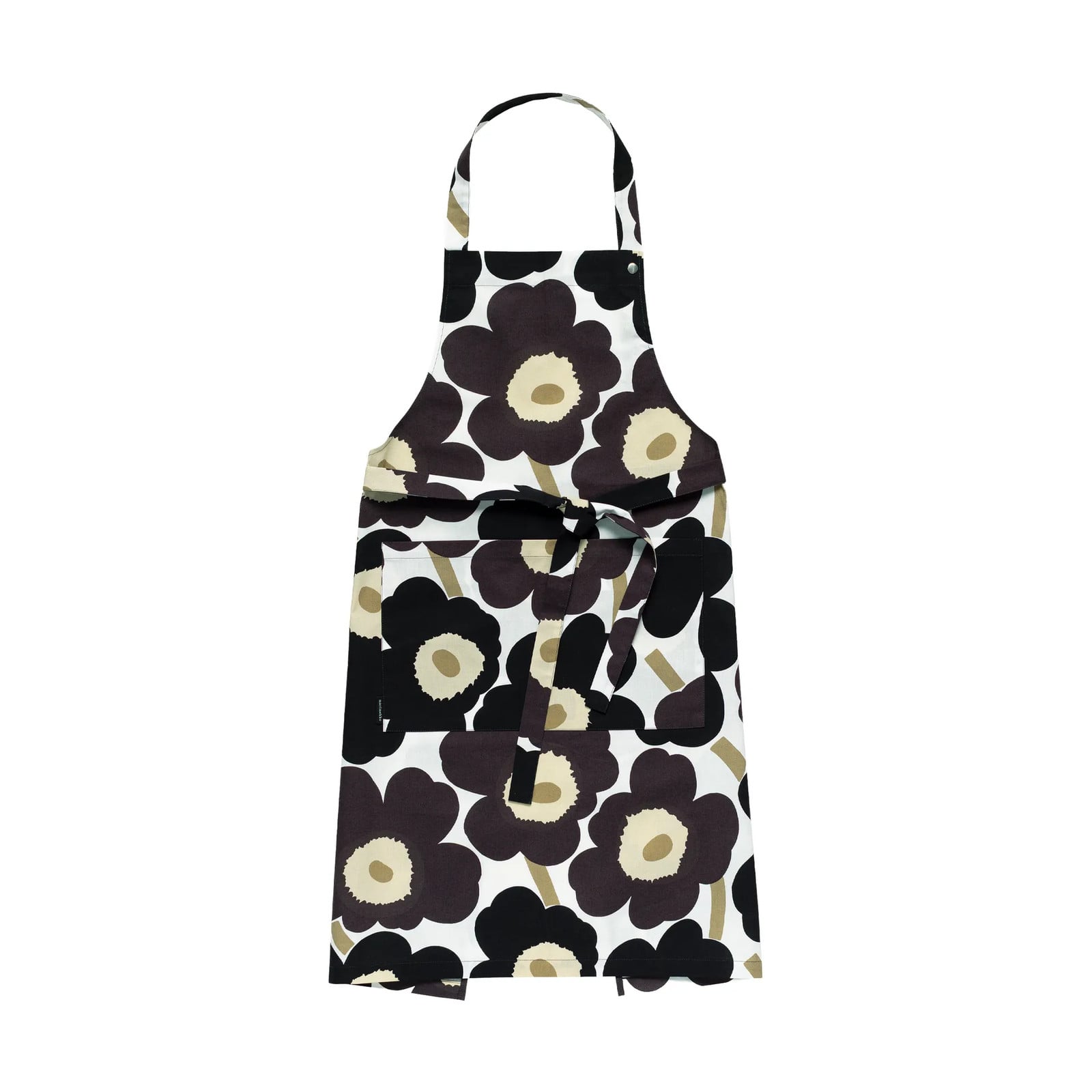 Marimekko Pieni Unikko schort White-dark grey-beige voor volwassenen