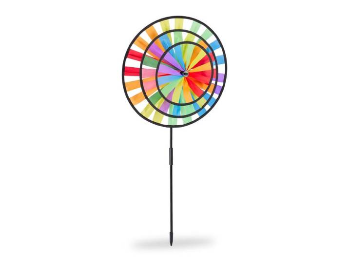 Relaxdays 2 x Windrad Regenbogen
