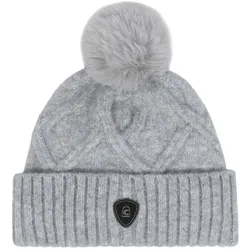 Cavallo Mütze RIA Strick mit Bommel grey melange Sportswear HW 25, Größe: Stück