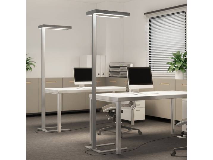 Logan LED Stehleuchte w/Sensor Silver - Arcchio Logan Ultra - Arbeitszimmer / Büro - Modern - Aluminium - Einflammig