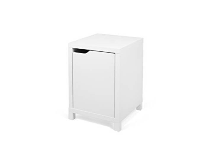 TemaHome 9000.024221 Basics Nachtisch 1 Tür Spannplatte/MDF, 34 x 34 x 50 cm, mattweiß