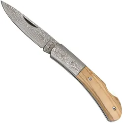 Haller, Mehrzweckmesser, Damast-Taschenmesser Olivenholz 42988 (6 cm)