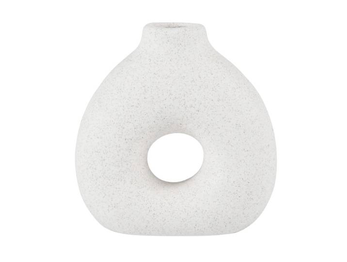 Vase aus weißem Steinzeug, H14cm