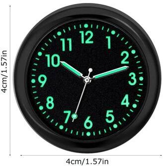 Uplifted Goods Analog Car Clock With Luminous Face black