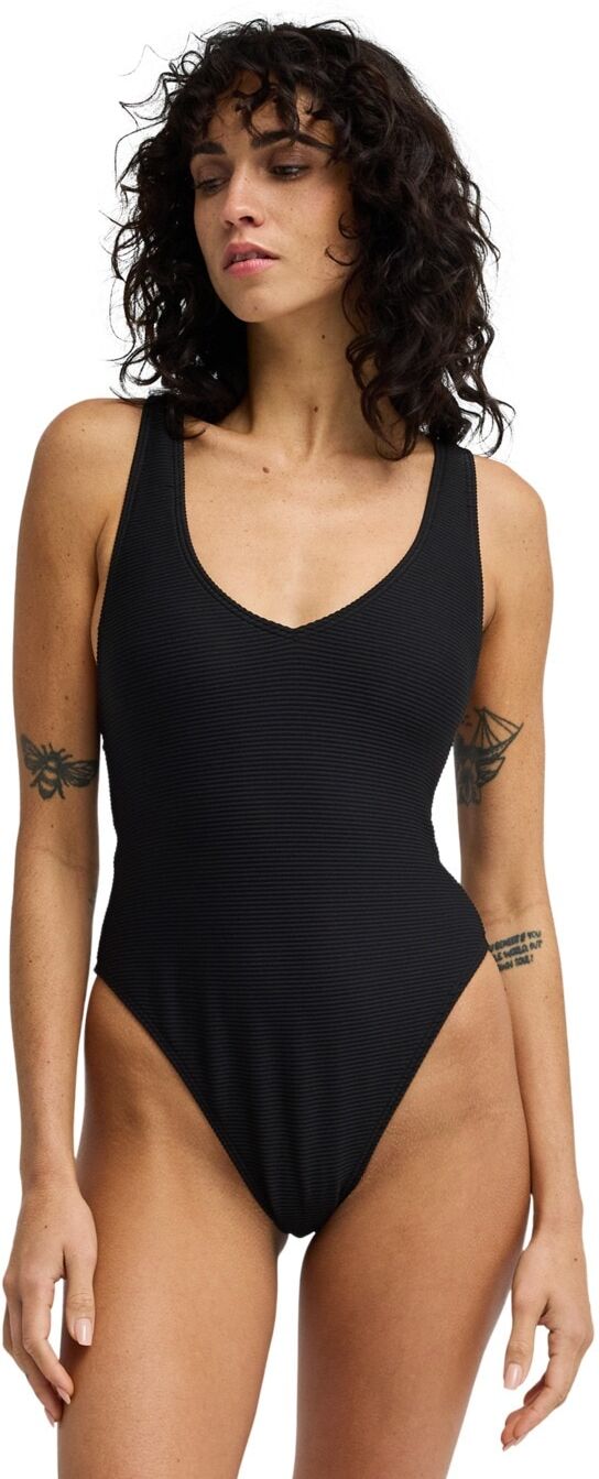 Badeanzug BILLABONG "Tanlines Halter One-Piece", Damen, Gr. S, schwarz, Recycling-Polyester, Badeanzüge Badeanzug