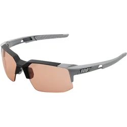 100%, Damen, Sportbrille, Sportbrille Speedcoupe - Soft Tact Stone Grey (soft tact stone grey, HiPER Orange), Grau