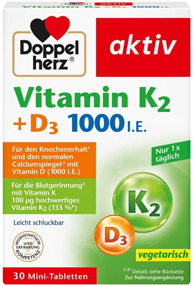 Doppelherz Vitamin K2+d3 1000 I.e. Tabletten 30stk