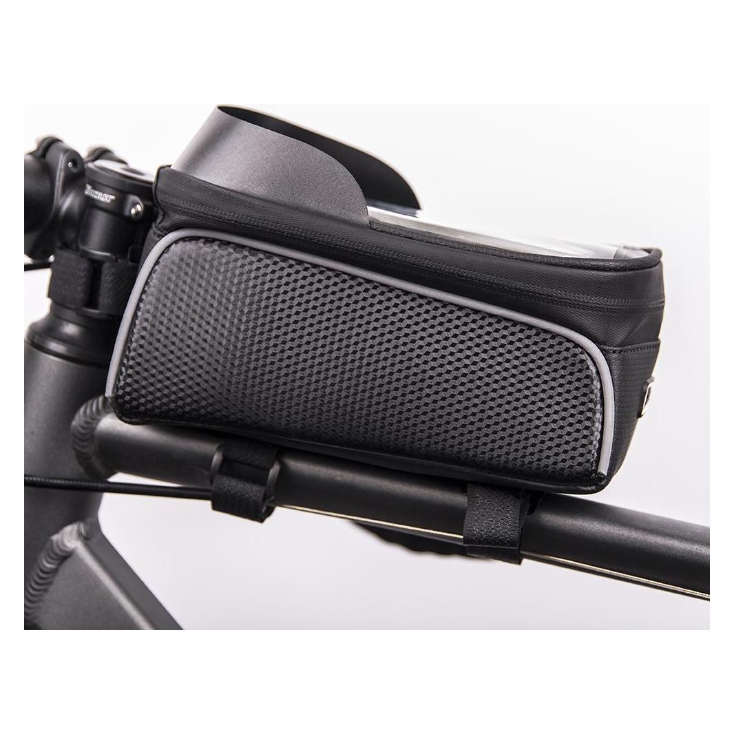 OEM Wasserdichte Fahrradrahmentasche mit abgeschirmtem Handyhalter Model02 schwarz (Rahmentasche) (OEM100511)