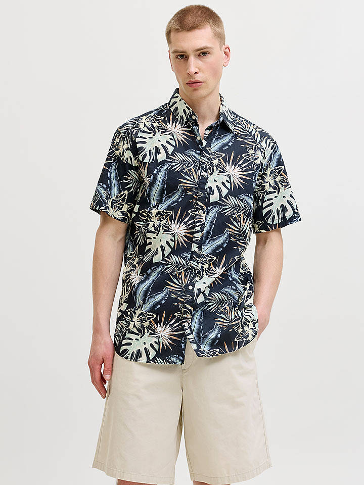 Jack & Jones Hemd "Honolulu" in Dunkelblau - M