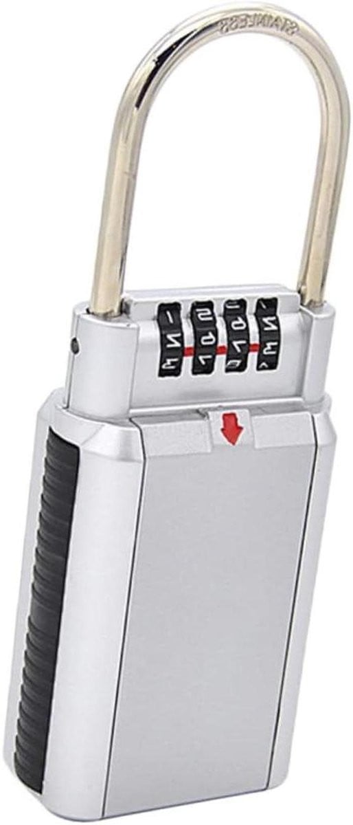 Waterdichte Sleutelkluis met Combinatieslot in Zilver, Lengte: 17,5 cm