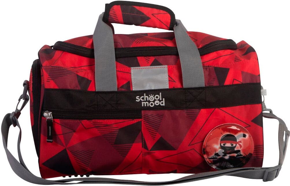 Sporttasche SCHOOL-MOOD "Kai (Ninja)", Damen, Gr. B/H/T: 39cm x 20cm x 22cm, rot (kai), Polyester, Taschen Sporttasche kai B/H/T: 39cm x 20cm x 22cm