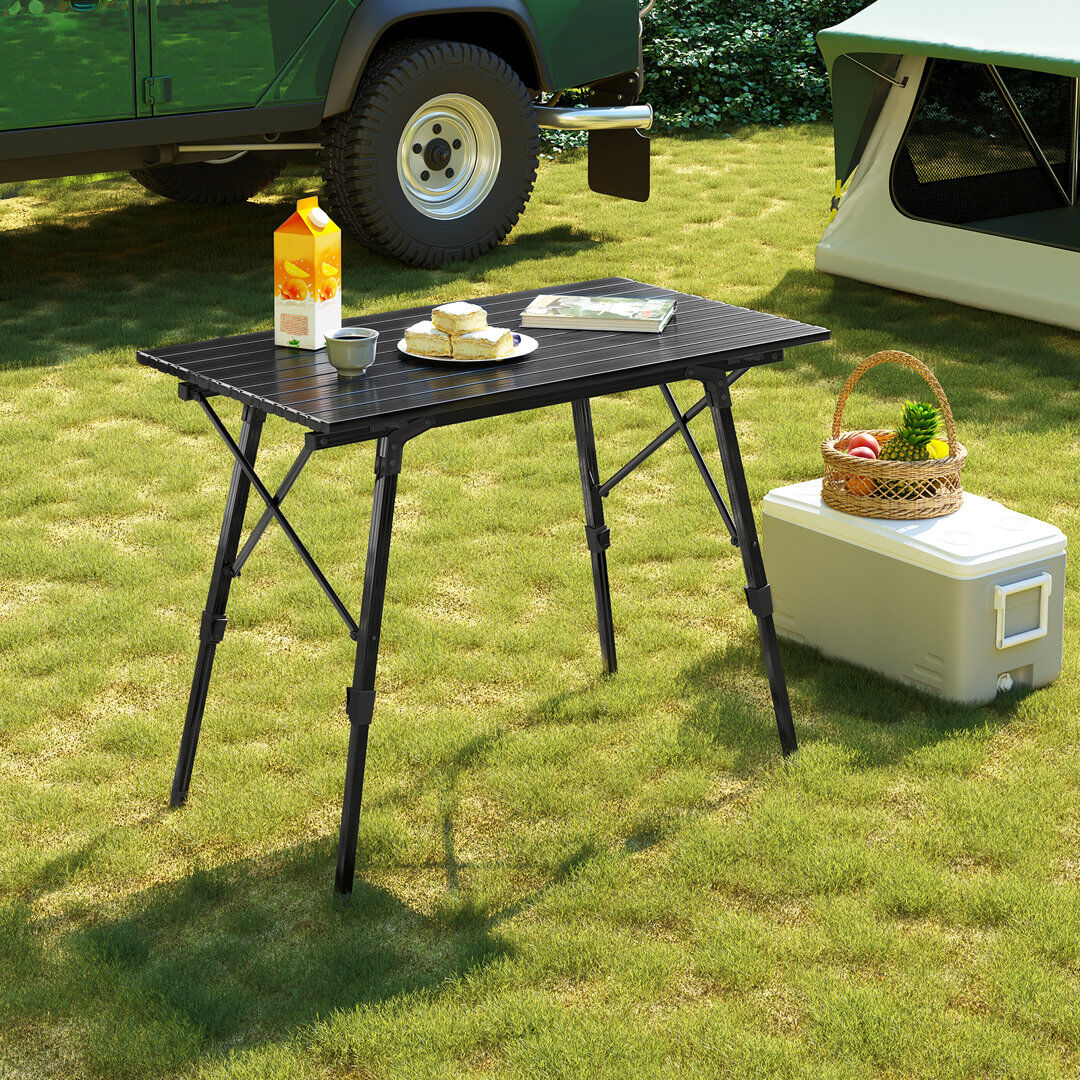 Morrice Dakota Fields Rectangular Camping Table Black 69cm H x 90cm L x 52cm D
