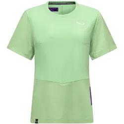 Salewa, Damen, Funktionsshirt, Pedroc Dry Hybrid T-Shirt W - Leichtes, Technisches Damen-T-Shirt (L), Grün