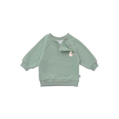 Sweatshirt LILIPUT "Schneemann", Jungen, Gr. 62/68, grün, 80% Baumwolle, 20% Polyester, bedruckt, normal, Rundhals, Sweatshirts Sweatshirt, mit niedlichem Schneemann-Print