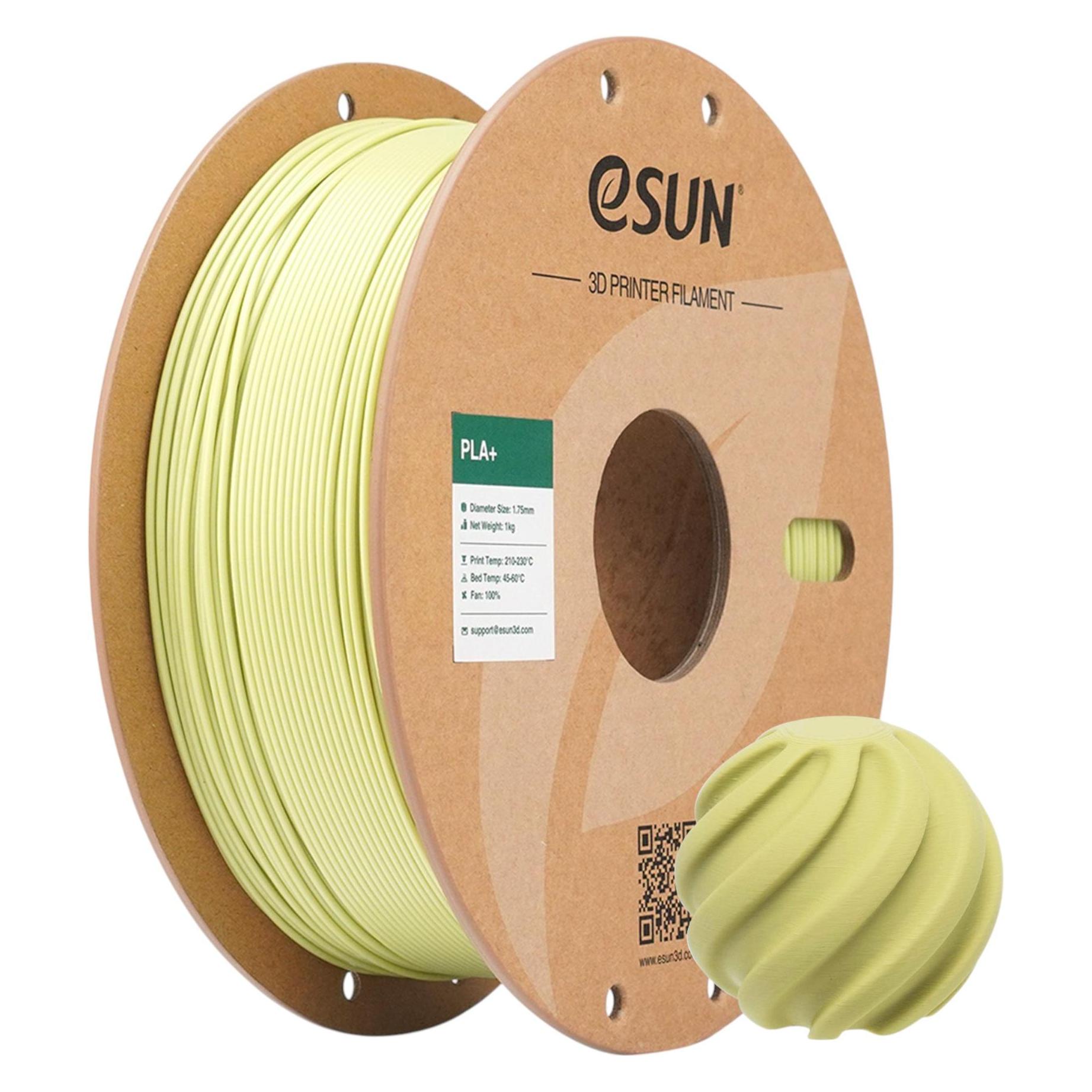 eSUN PLA+ Mustard Grün Filament 1.75mm 1Kg (PLA+, 1000 g, 1.75 mm) (PLA+175O-JMG1P1)