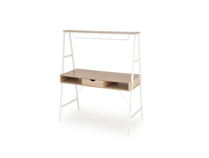 Bureau design chêne sonoma et blanc