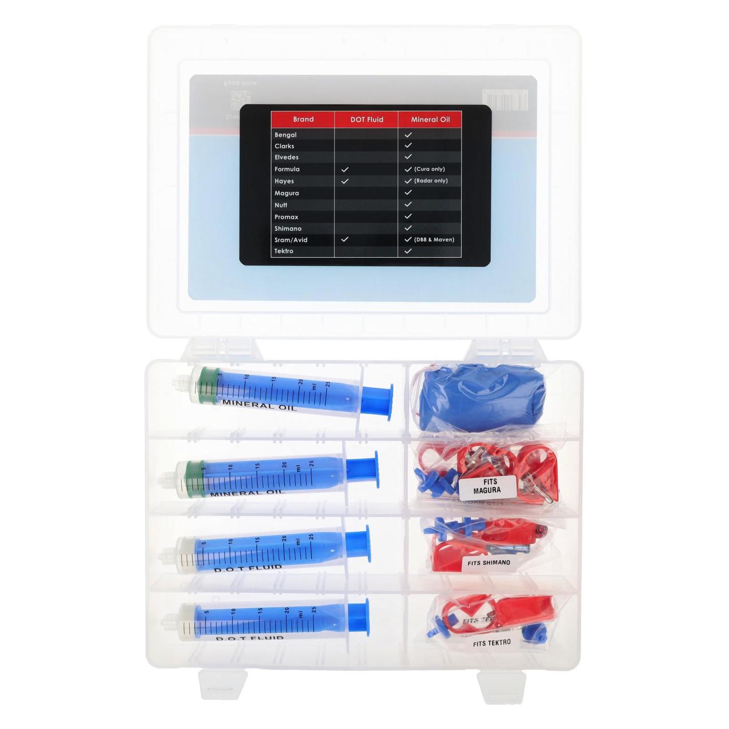 Elvedes Universele bleeding kit voor hydraulische schijfremmen - Inclusief adapters - (2024004)