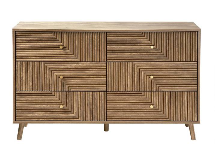 CALICOSY - Kommode mit 6 Schubladen und laminierten Fronten, L 120 cm - EDEN