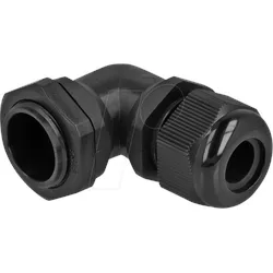 DELOCK 60333 - Kabelverschraubung 90° gewinkelt PG16, sw