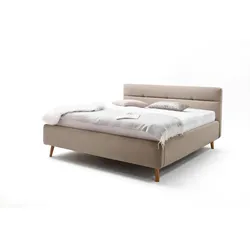 meise.möbel Polsterbett Lotte 160 x 200 cm Stoff Beige