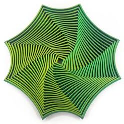 Youfap Market Fidget Octagonal Toy, 3D Printing Geometric Illusion, Sensory Stress Relief Toy For Parties green