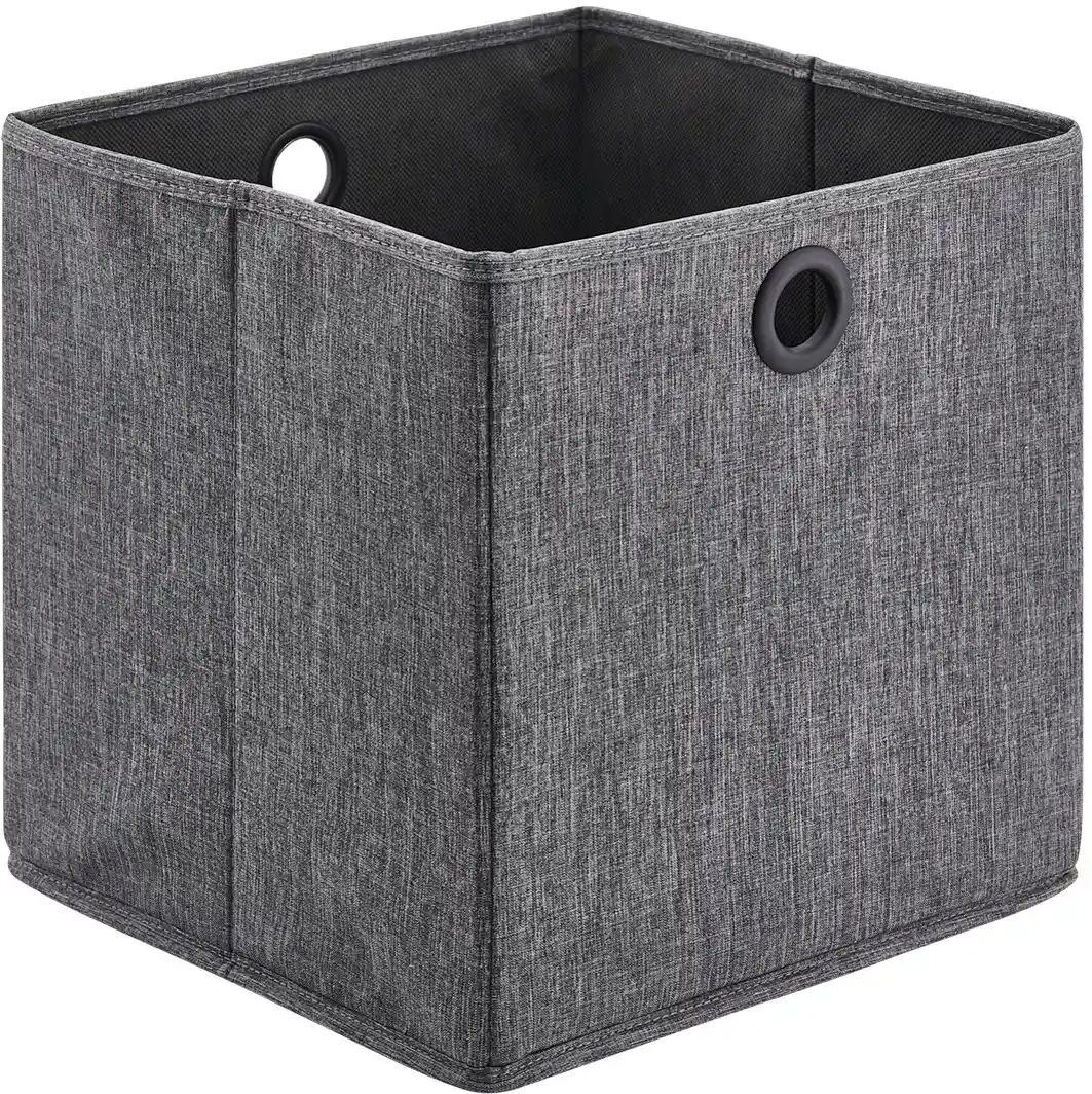 Höffner Aufbewahrungsbox   ¦ grau ¦ Polyester,Pappe ¦ Maße (cm): B: 30 H: 30 T: 30.0