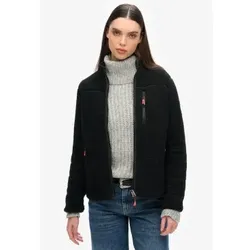 Superdry für Damen. W2012340A Outdoor Fleece Full Zip Fleece schwarz (8 UK = XS), Lässig, Polyester