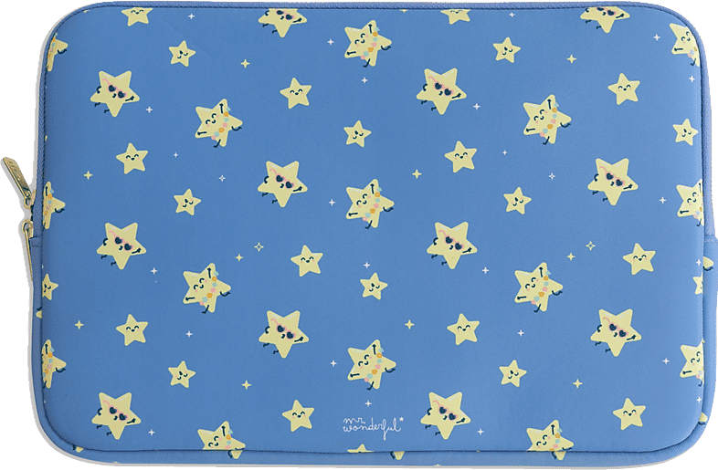 Funda portátil - Mr. Wonderful Estrellas, Para portátiles de 16 ", Neopreno, Acolchado, Azul