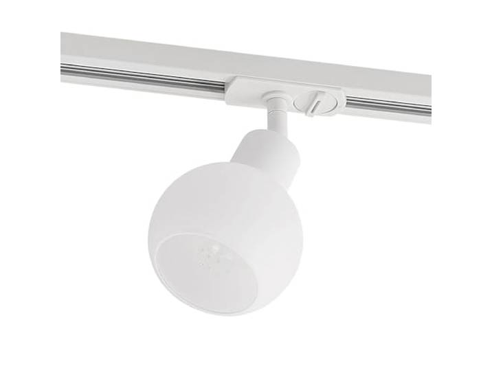 Lindby Luminaire sur rail électrique Linaro à intensité variable (Moderne) en Blanc Métal e. a. pour Couloir (1 lampe\,à E14)\, Rail 1 phase projecteur