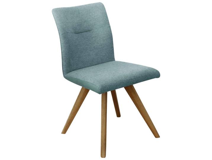 Linea Natura Stuhl, Eiche, Jadegrün, Holz, Wildeiche, vollmassiv, eckig, 51.5x87.5x63 cm, Stoffauswahl, Esszimmer, Stühle, Esszimmerstühle, Vierfußstühle