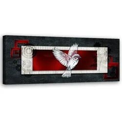 WANDBILD vogel auf dunklem hintergrund