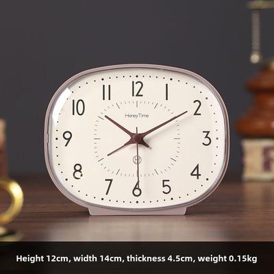 Daily Discovery Vintage Silent Desk Alarm Clock Small Table Clock For Bedroom Kids Students Home Decor gray