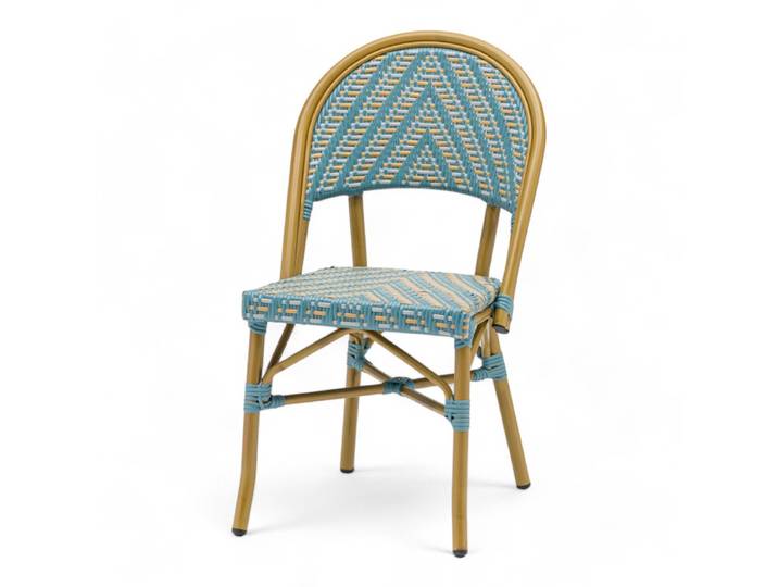 Chaise de terrasse TURGOT - Chevrons bleus