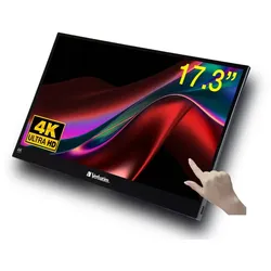Verbatim 32239 Computerbildschirm 43,9 cm (17.3") 3840 x 2160 Pixel 4K Ultra HD LCD Touchscreen Schwarz